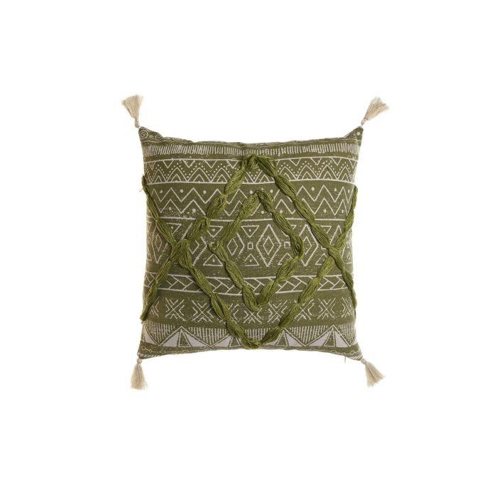 Cojin Boho DKD Home Decor Verde 5 x 45 x 45 cm Cojin Boho DKD Home Decor Verde 5 x 45 x 45 cm