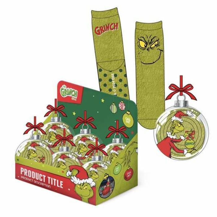 Calcetin antideslizante navideño the grinch ( talla 38-45) 1 Calcetin antideslizante navideño the grinch ( talla 38-45) 1