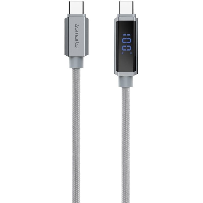 4smarts Cable USB-C DigitCord 100W 1.5m Gris 1