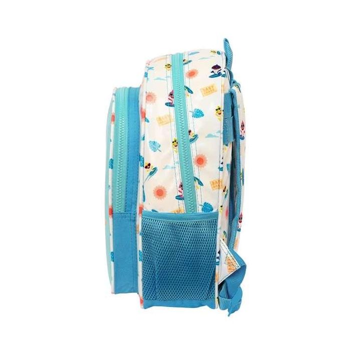 Mochila Escolar Baby Shark Surfing Azul Blanco 27 x 33 x 10 cm 2