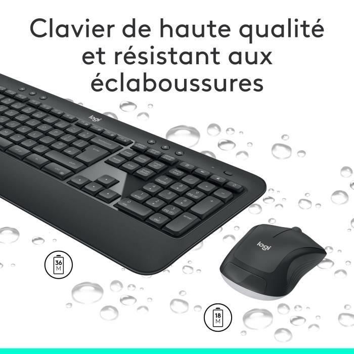 Logitech MK540 Advanced, Wireless Keyboard + Mouse, Unifying receiver, FR 3 Logitech MK540 Advanced, Wireless Keyboard + Mouse, Unifying receiver, FR 3