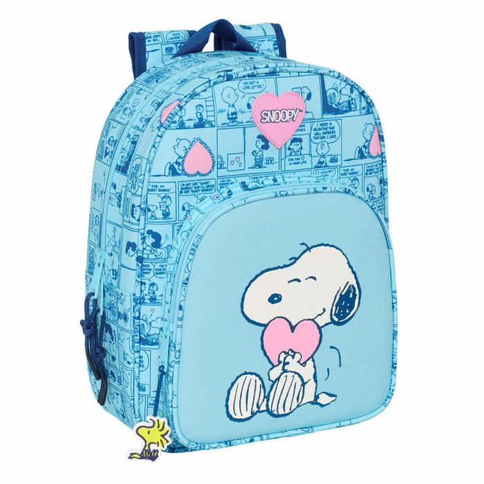 Mochila Escolar Snoopy Love Azul claro 26 x 34 x 11 cm Mochila Escolar Snoopy Love Azul claro 26 x 34 x 11 cm