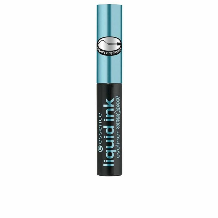 Essence LIQUID INK Eyeliner Líquido Waterproof Negro - Delineador de Ojos de Tinta, Punta Fina, Cruelty Free, Vegano, 3 ml