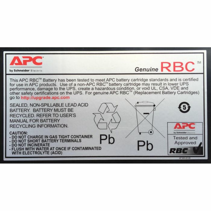 APC Batería de Repuesto RBC6 Sealed Lead Acid (VRLA) para Sistemas APC 1