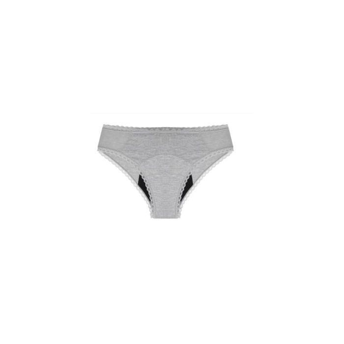 Braguita Menstrual Algodon Organico-Bambu-Gris-Xs