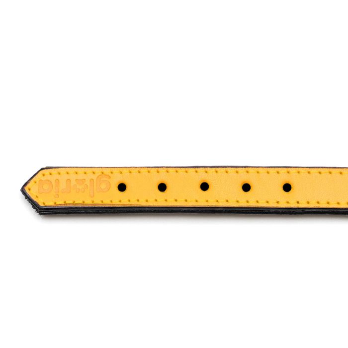 Gloria Collar Piel Acolchado 35 cm X 15 mm Amarillo Suave Triple Capa para Perro 0 Gloria Collar Piel Acolchado 35 cm X 15 mm Amarillo Suave Triple Capa para Perro 0