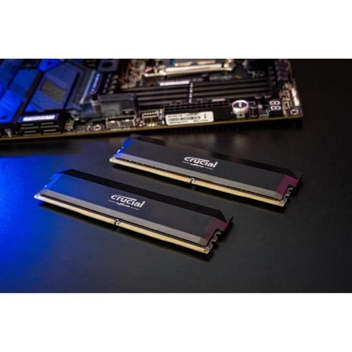 Memoria RAM CRUCIAL DDR5 PRO - Edición Overclocking - Kit 64 GB (2 x 32 GB) - 6400 MT/s - CL40 - UDIMM 3 Memoria RAM CRUCIAL DDR5 PRO - Edición Overclocking - Kit 64 GB (2 x 32 GB) - 6400 MT/s - CL40 - UDIMM 3