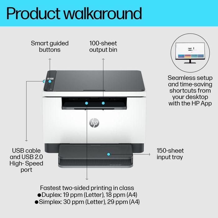 HP LaserJet Impresora multifunción M234d - Impresión, copia, escaneado, doble cara automático, 8J9K4F 15 HP LaserJet Impresora multifunción M234d - Impresión, copia, escaneado, doble cara automático, 8J9K4F 15