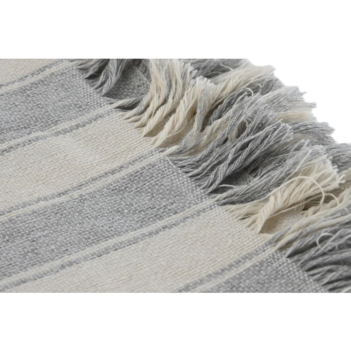 Plaid Basicos DKD Home Decor Gris Crudo 260 x 230 cm (2 Unidades) 3