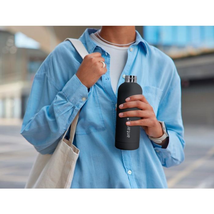 Botella Portaliquidos Antartik Isotermica Acero Inoxidable Libre De Bpa Color Negro 500 mL 4 Botella Portaliquidos Antartik Isotermica Acero Inoxidable Libre De Bpa Color Negro 500 mL 4