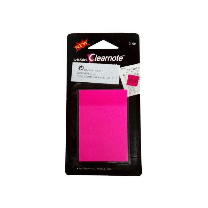 Taco Notas Adh. Neon 75X51Rosa 50Hojas Bl. Hopax