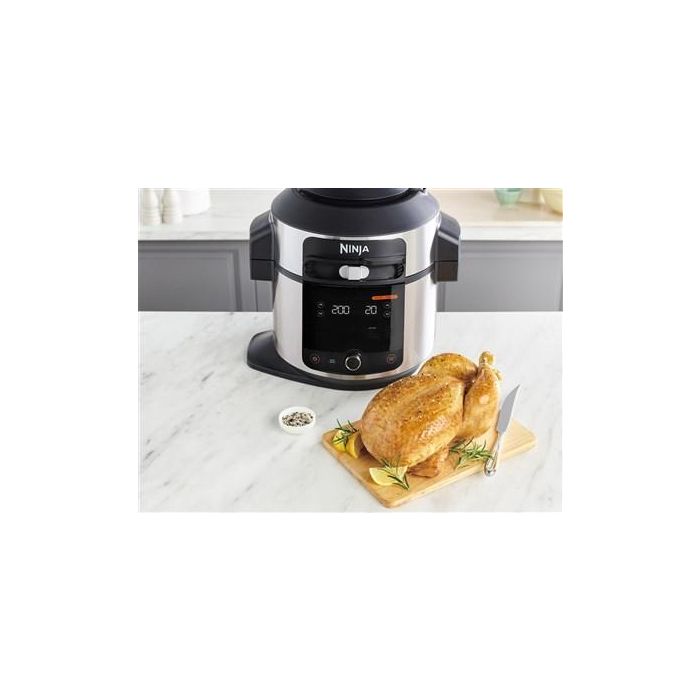 Ninja OL550EU Olla Eléctrica Multifunción SmartLid 11 en 1 Foodi, 6L, Cocina a Presión, Freidora de Aire, Vapor, Horneado 10