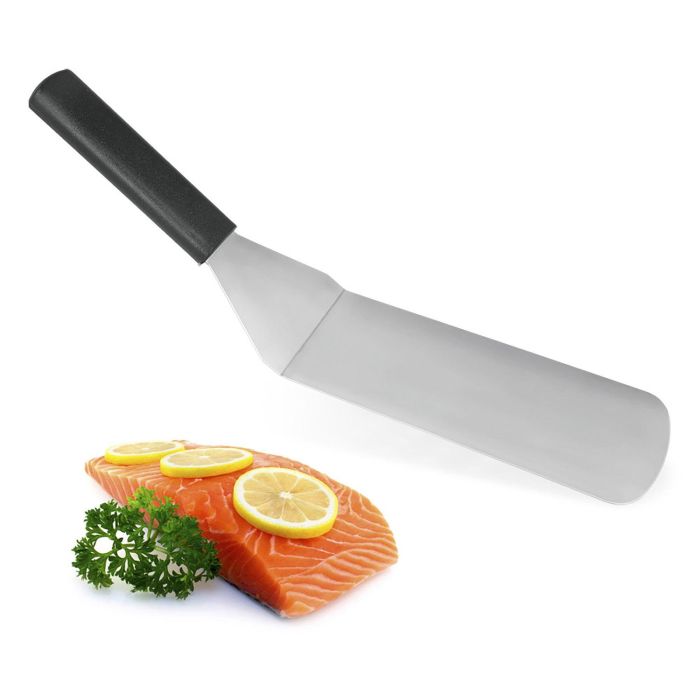 Metaltex Espátula larga lisa Plancha 35 cm acero inoxidable con mango de polipropileno Metaltex Espátula larga lisa Plancha 35 cm acero inoxidable con mango de polipropileno