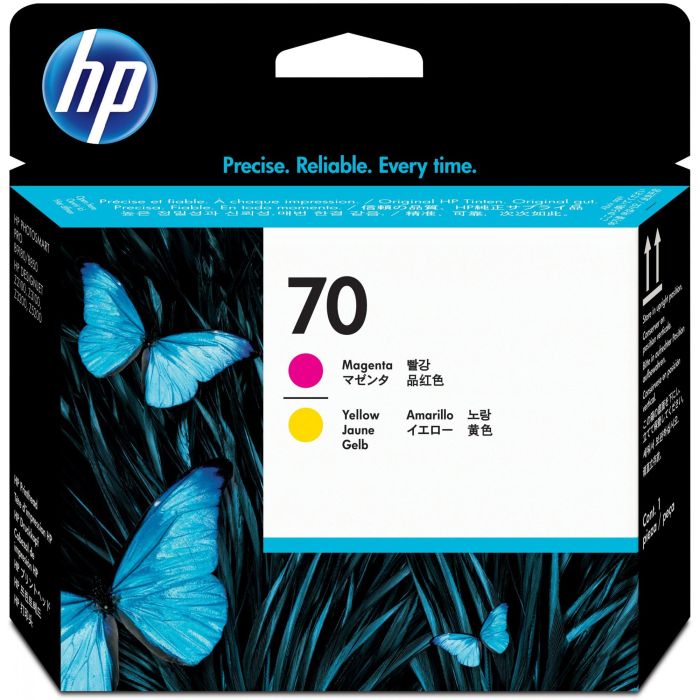 HP C9406A Cabezal de Impresora 70 Inyección de Tinta Magenta/Amarillo para HP DesignJet Z2100, Z3100, Z3200