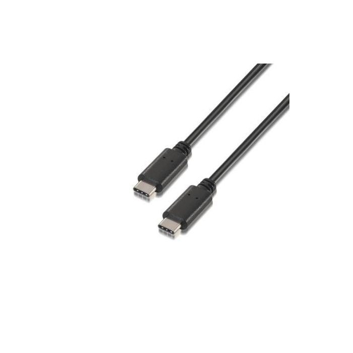 Aisens Cable USB 2.0 Tipo C a C 0.5M Negro 3A Carga Rápida 480Mbps Aisens Cable USB 2.0 Tipo C a C 0.5M Negro 3A Carga Rápida 480Mbps