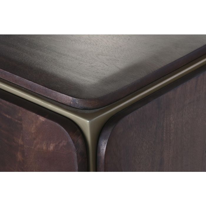 DKD Home Decor Buffet Moderno Marrón, Mueble Aparador de Almacenamiento para Salón y Comedor, Acero y Madera de Mango, 160x40x81 cm 2 DKD Home Decor Buffet Moderno Marrón, Mueble Aparador de Almacenamiento para Salón y Comedor, Acero y Madera de Mango, 160x40x81 cm 2