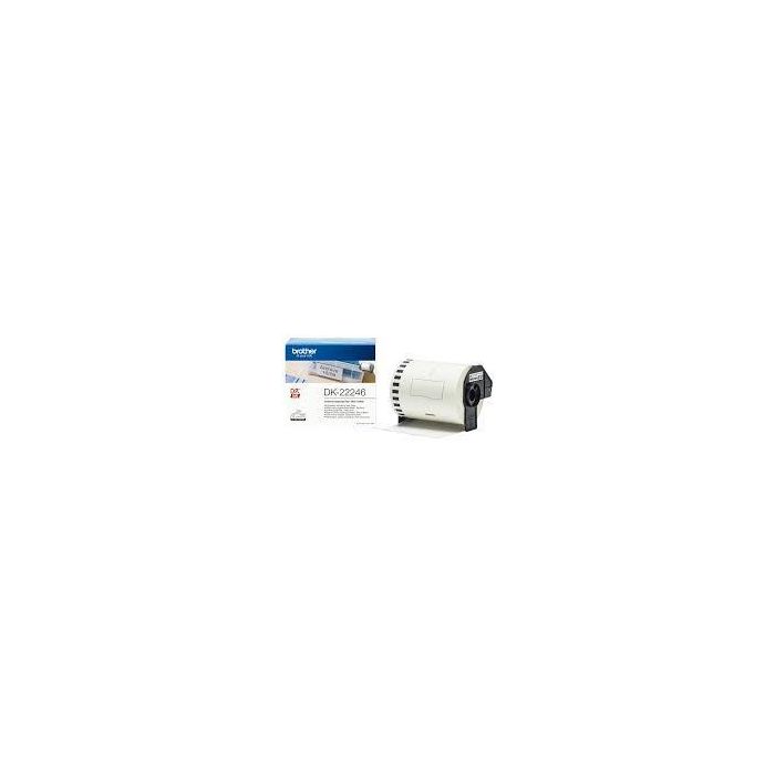 BROTHER Cinta continua adhesiva de papel termico (blanca). Ancho: 103 mm. Longitud: 30,48 m