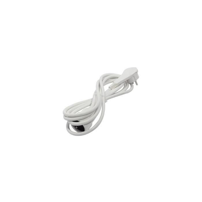 Cable de extensión CHACON de 3 m con conector plano blanco 1 Cable de extensión CHACON de 3 m con conector plano blanco 1