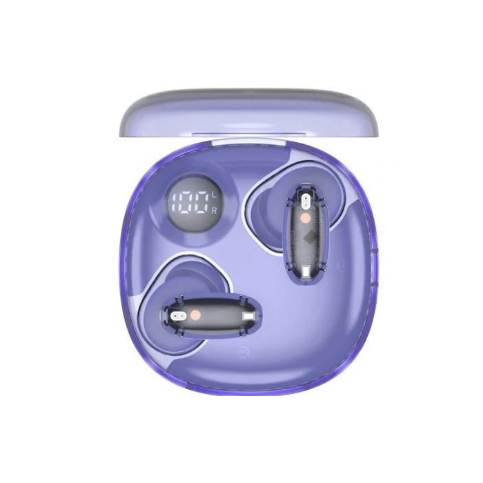 Mars Gaming Auriculares Bluetooth MHIB2 Morados con Estuche de Carga, Bluetooth 5.4, Autonomía Total 24h