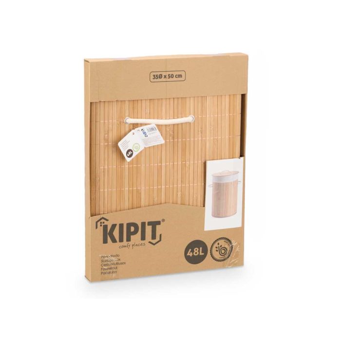 Pongotodo de Bambú Redondo Tela Natural 35x50 cm - Kipit (4 Unidades) 2 Pongotodo de Bambú Redondo Tela Natural 35x50 cm - Kipit (4 Unidades) 2