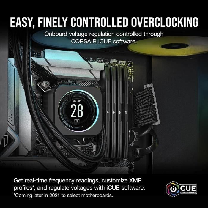 Corsair CMK64GX5M2B5600C40 Memoria RAM Vengeance DDR5 64GB (2x32GB) DIMM 5200MT/s Intel XMP 1.25V Negro 3