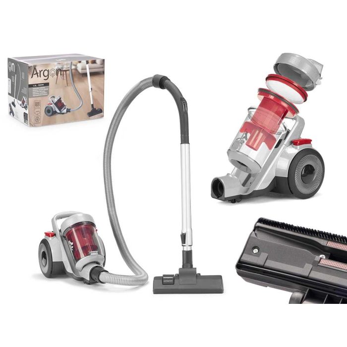 Aspirador Turbo Argon 900 W Gris/Rojo 36.3x27.5x25.5 cm, 1.5 L Aspirador Turbo Argon 900 W Gris/Rojo 36.3x27.5x25.5 cm, 1.5 L