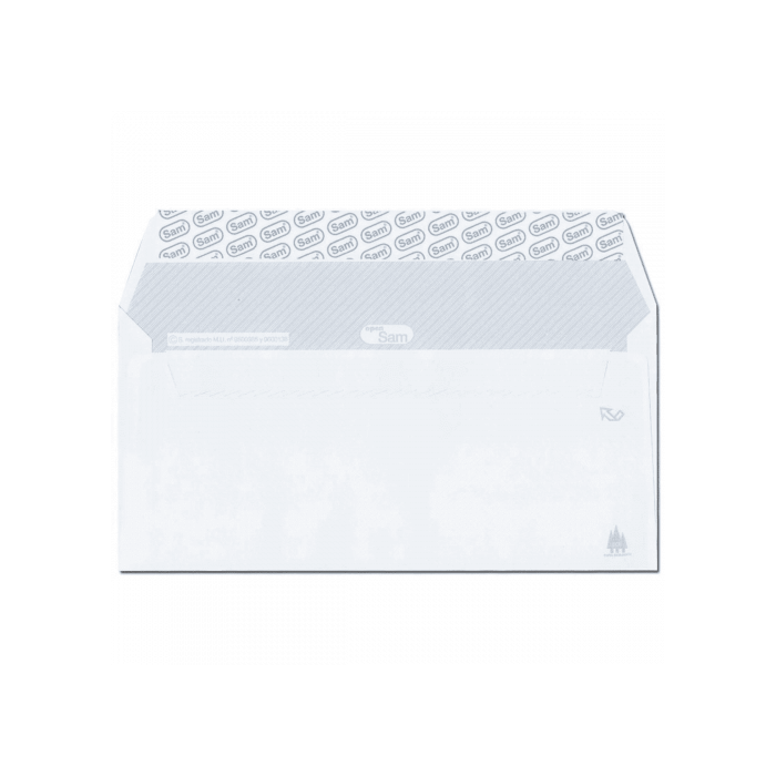 Sam Open-115 Sobre Americano Autoadhesivo Con Tira De Silicona 115x225 90 gramos Offset Blanco 500 Sobres