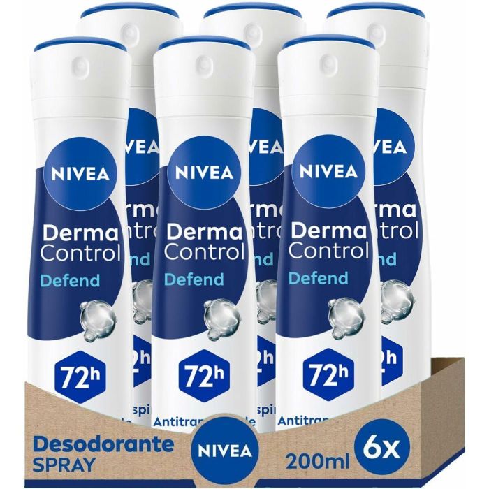 Nivea Derma Control Defend desodorante spray 72h anti-picor con hialurónico y provitamina B5 200 ml 3 Nivea Derma Control Defend desodorante spray 72h anti-picor con hialurónico y provitamina B5 200 ml 3