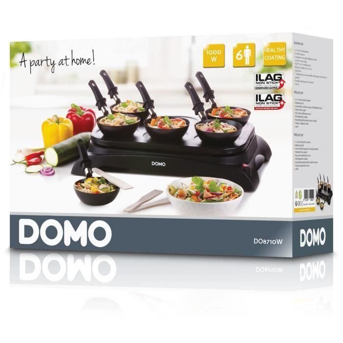 DOMO DO8710W Crepiere + Wok - 6 personas - 1000W - Negro 3 DOMO DO8710W Crepiere + Wok - 6 personas - 1000W - Negro 3
