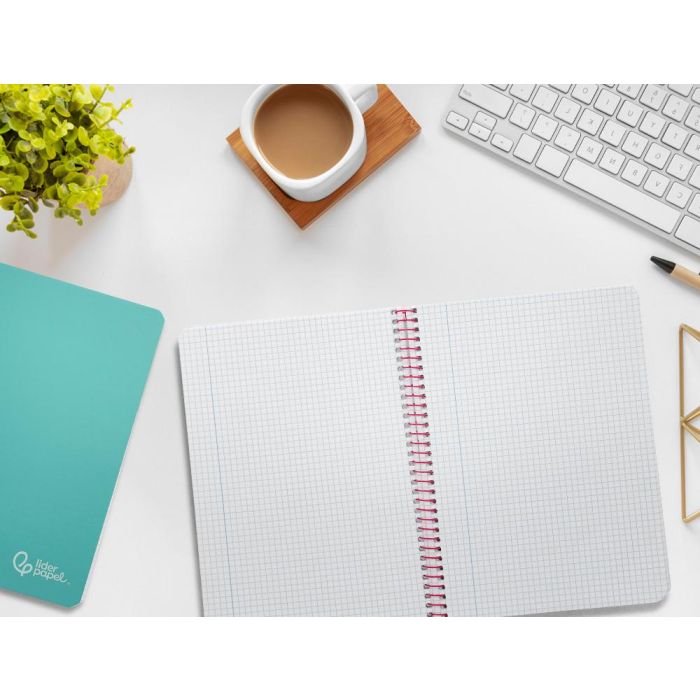 Cuaderno Espiral Liderpapel Din A5 Witty Tapa Dura 80H 90 gr Cuadro 4 mm Con Margen Color Turquesa 5 unidades 7 Cuaderno Espiral Liderpapel Din A5 Witty Tapa Dura 80H 90 gr Cuadro 4 mm Con Margen Color Turquesa 5 unidades 7