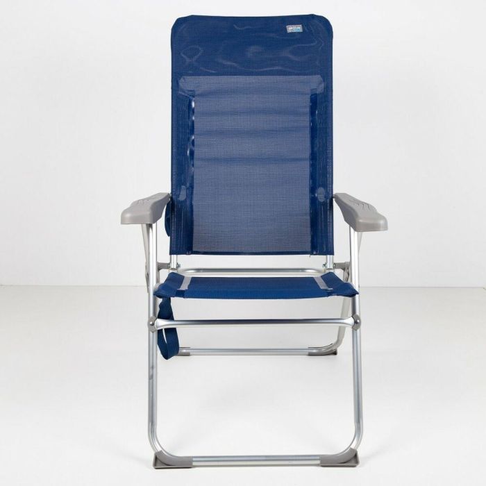 Silla de Playa Aktive Slim Plegable Azul marino 47 x 107 x 66 cm (4 Unidades) 2 Silla de Playa Aktive Slim Plegable Azul marino 47 x 107 x 66 cm (4 Unidades) 2