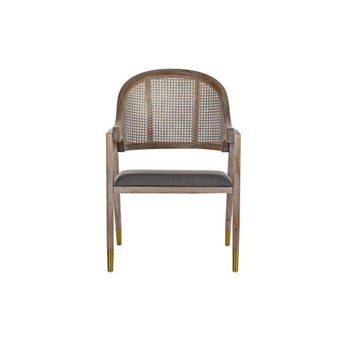 Silla Tradicional DKD Home Decor Gris Oscuro Natural 55 x 88 x 59 cm (2 Unidades) 4 Silla Tradicional DKD Home Decor Gris Oscuro Natural 55 x 88 x 59 cm (2 Unidades) 4