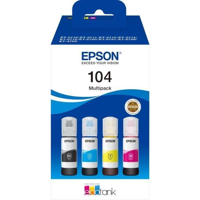 Epson Tinta Botes Multipack Bk - C - M - Y - Et-2710, 2711, 2726, 2815 - Nº 104