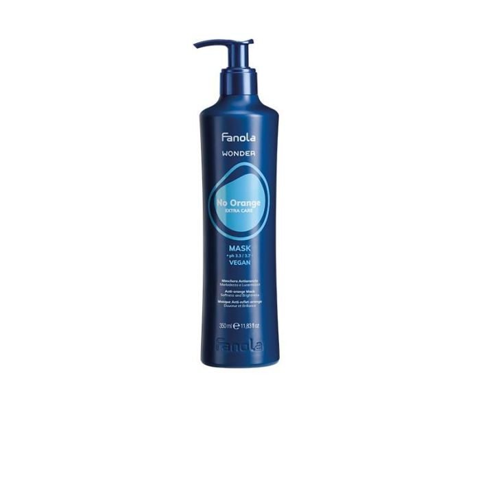 Fanola Wonder Mascarilla No Orange 350ml - Neutraliza reflejos anaranjados, nutre e hidrata el cabello
