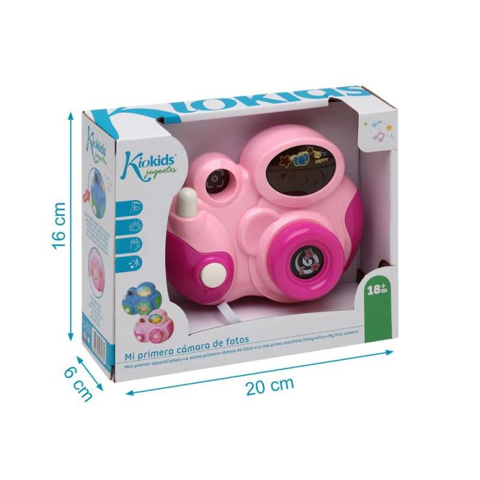 KioKids Juguete Cámara de Fotos para Bebés/Niños Rosa con Sonidos, Luces y Melodías, Juego de Imitación, Pilas Incluidas, +18 Meses 5 KioKids Juguete Cámara de Fotos para Bebés/Niños Rosa con Sonidos, Luces y Melodías, Juego de Imitación, Pilas Incluidas, +18 Meses 5