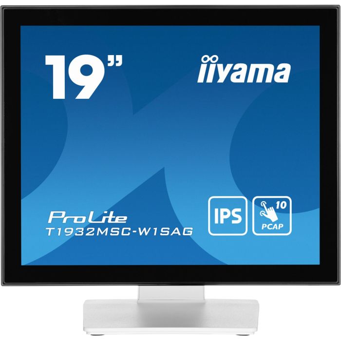 IIYAMA T1932MSC-W1SAG Monitor Táctil 19" Full HD LED M-Touch HDMI DP USB Blanco para Punto de Venta 1