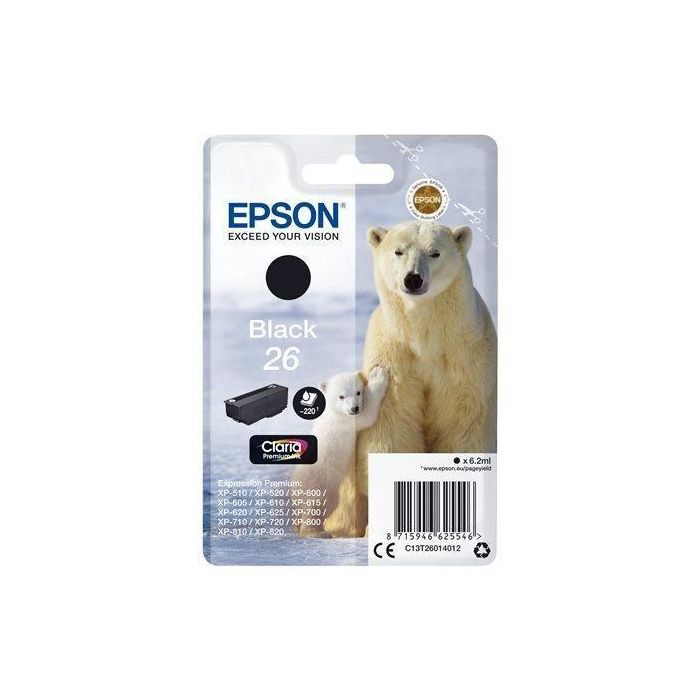 Epson Claria Premium Cartucho Negro 26 1 Epson Claria Premium Cartucho Negro 26 1