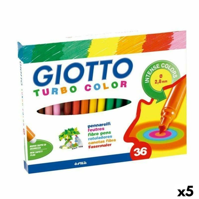 Set de Rotuladores Giotto Turbo Color Multicolor (5 Unidades) Set de Rotuladores Giotto Turbo Color Multicolor (5 Unidades)