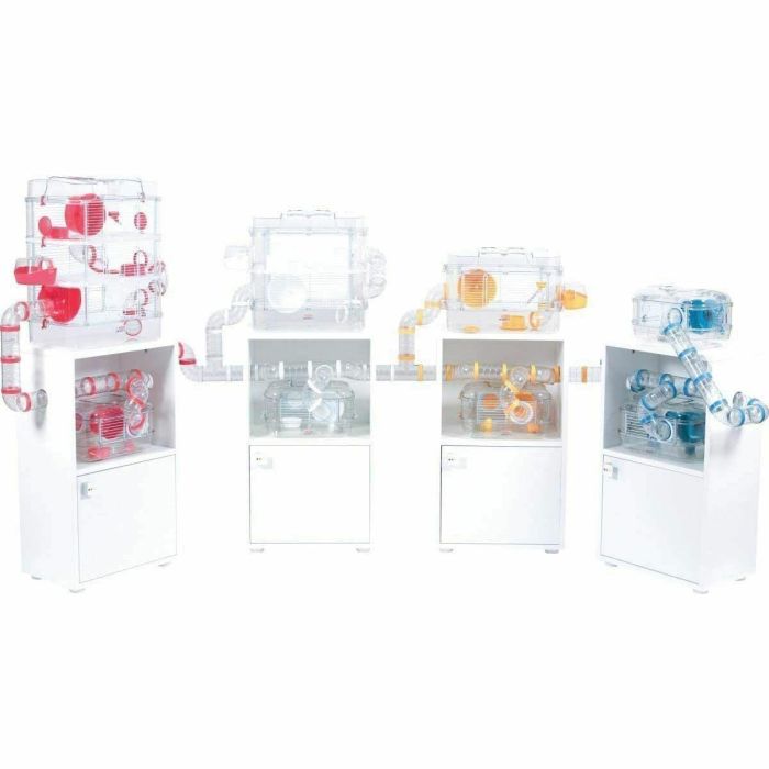 Zolux ZOL3336022060225 Jaula Rody3 Trio de 3 niveles para hámsteres, ratones y jerbos - L 41 x P 27 x H 53 cm - Blanco 1