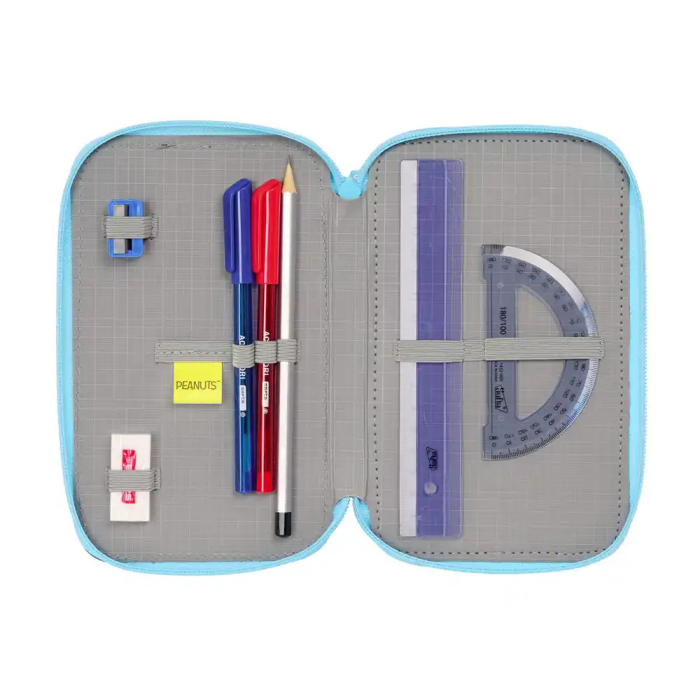 Estuche Escolar con Accesorios Snoopy Love Azul 12,5 x 19,5 x 5,5 cm 37 Piezas 3 Estuche Escolar con Accesorios Snoopy Love Azul 12,5 x 19,5 x 5,5 cm 37 Piezas 3
