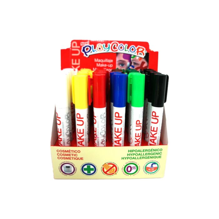 Playcolor Barra de Maquillaje Make Up Basic, Expositor de 24 Unidades, Colores Surtidos 1 Playcolor Barra de Maquillaje Make Up Basic, Expositor de 24 Unidades, Colores Surtidos 1