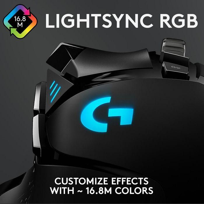Logitech G502 Hero Ratón Gaming Negro, Sensor HERO, 25.600 DPI, USB 1000Hz, Memoria Integrada, LIGHTSYNC RGB 14