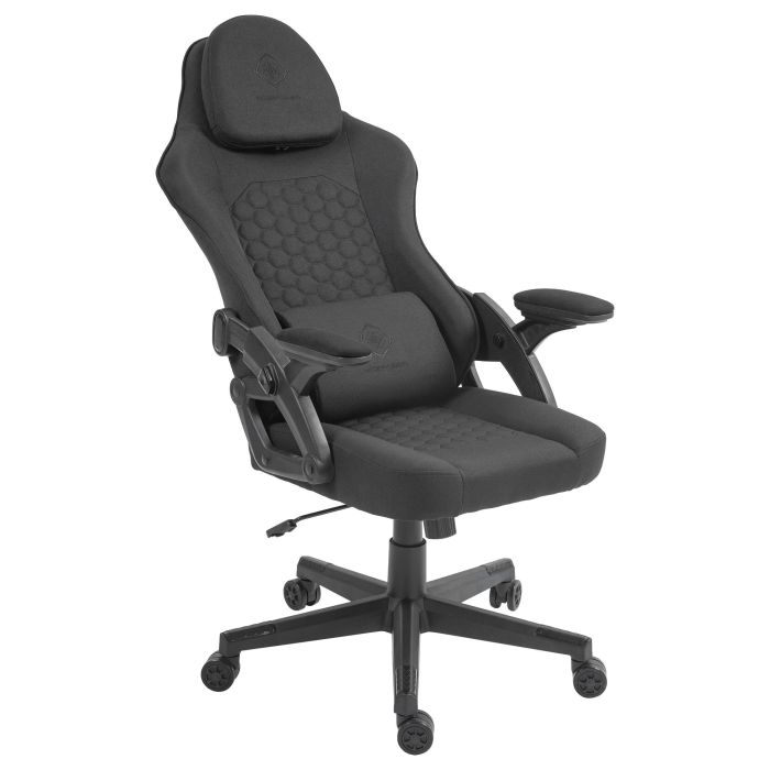 Deltaco DC130 Silla Gaming Soft Woven Mesh Negra - Silla ergonómica de malla transpirable para juegos
