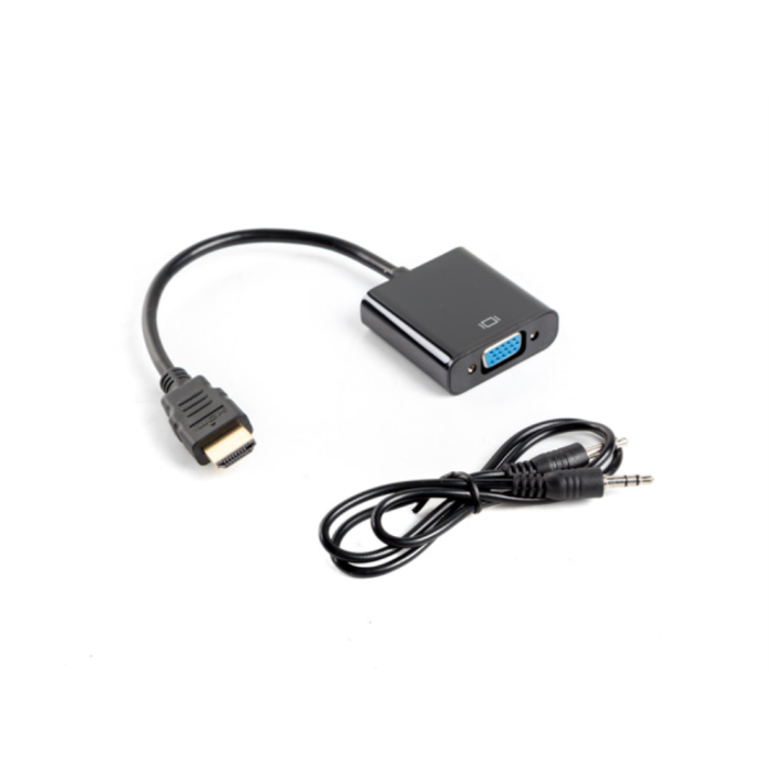 Lanberg AD-0017-BK Adaptador de Cable de Vídeo VGA (D-Sub) a HDMI Tipo A 0,2m Negro Lanberg AD-0017-BK Adaptador de Cable de Vídeo VGA (D-Sub) a HDMI Tipo A 0,2m Negro
