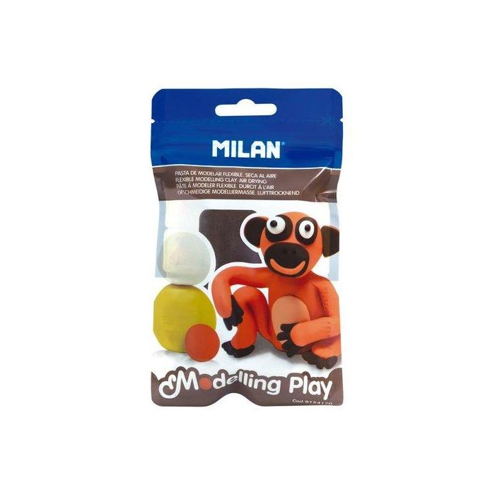 Pasta Modelar Milan Modelling Play Marron 100 Gr (Set de 12)