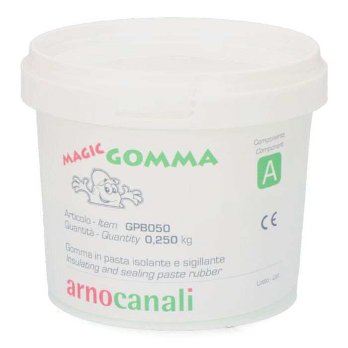 Magic Gomma Bicomponente en Pasta 2x250g Aislante Líquido Solidificable Ignífugo Flexible 1