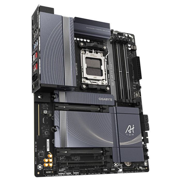 Gigabyte B850 AI TOP Placa Base, Socket AM5, DDR5 8600MHz OC, ATX, Wi-Fi 7, 10GbE LAN, Procesadores AMD Ryzen Serie 7000/8000/9000 2
