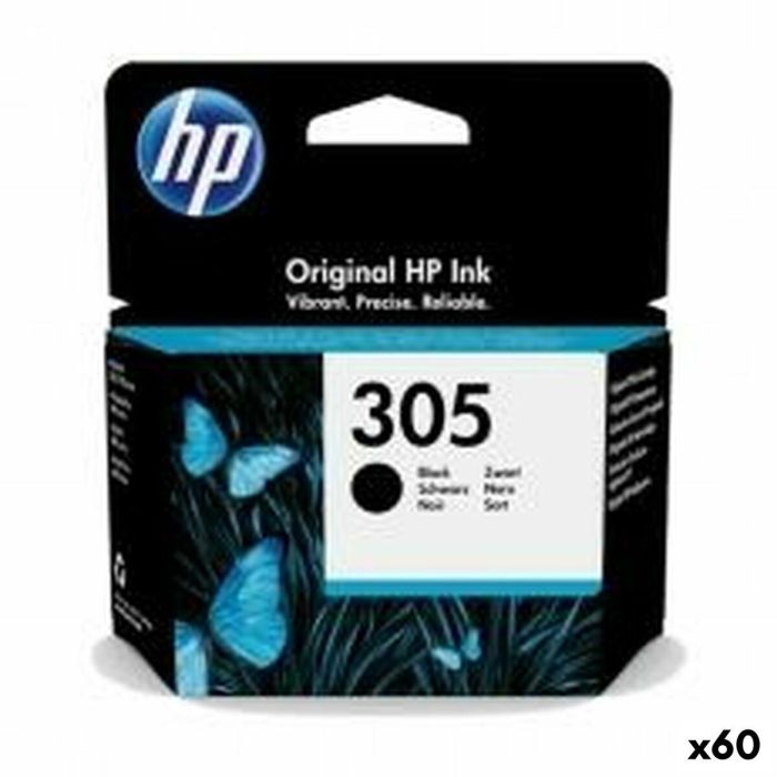 Cartucho de Tinta Original HP 305 Negro (60 unidades)