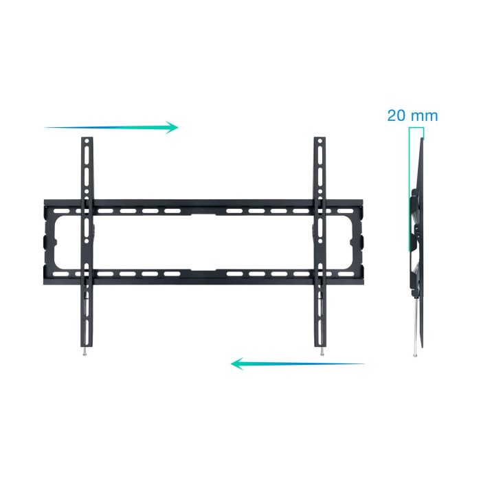 Tooq Soporte Pared TV/Monitor 37"-80" Fijo Negro 45kg Soporte TV para Pantallas de 37 a 80 Pulgadas 1