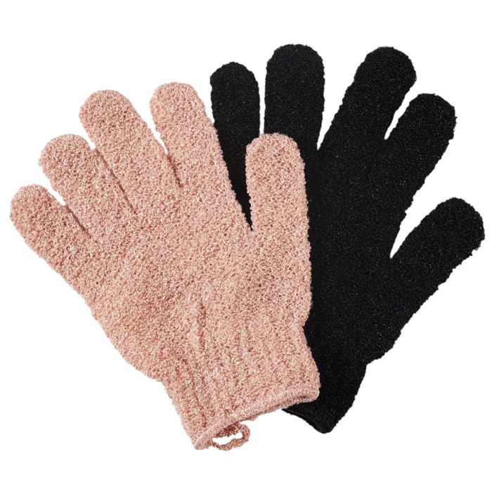 Cosmetic Club Juego de 2 Guantes Exfoliantes para Ducha y Belleza, Talla Única, Lavables y Reutilizables 3 Cosmetic Club Juego de 2 Guantes Exfoliantes para Ducha y Belleza, Talla Única, Lavables y Reutilizables 3